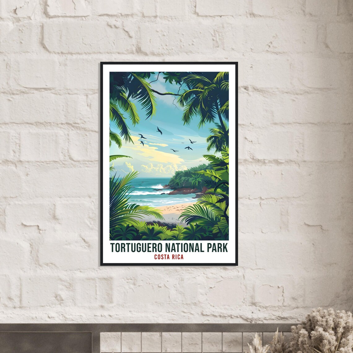 Tortuguero National Park Costa Rica Jungle Beach Travel Poster - Image 2