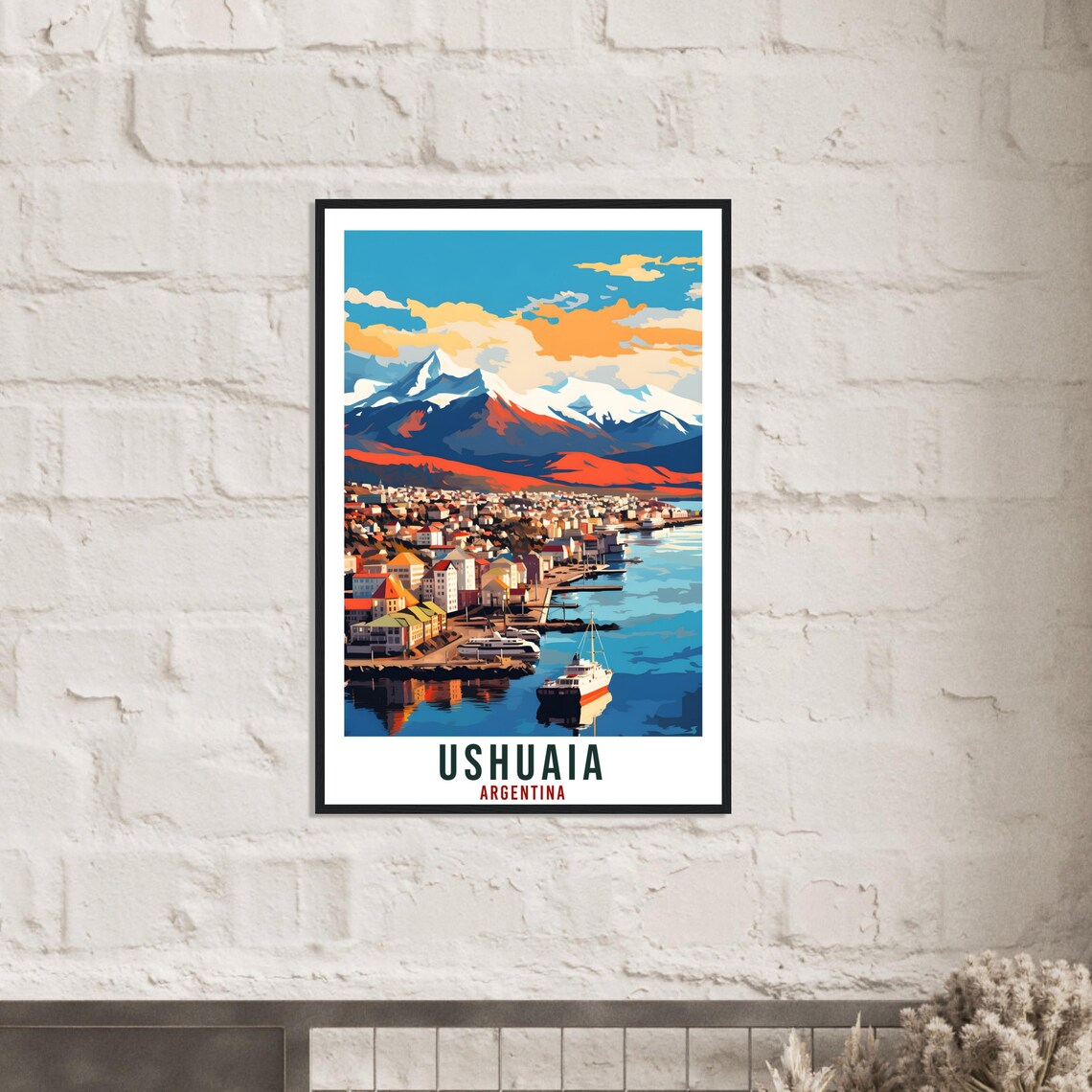 Ushuaia Travel Poster, Argentina City Landscape - Image 4