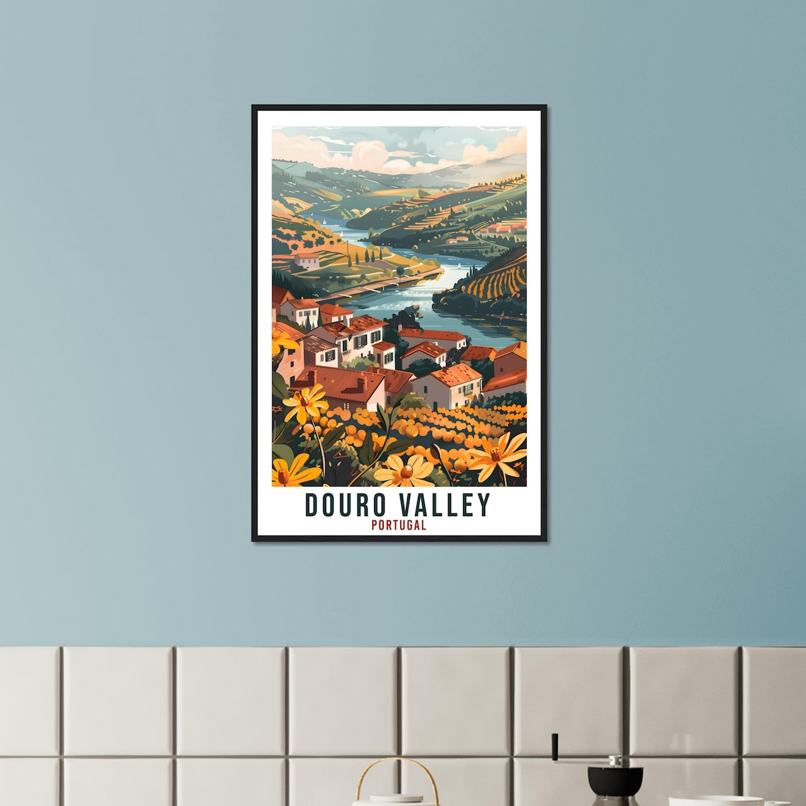 Douro Valley Portugal Vineyard River Valley Vintage Travel Poster - Image 2