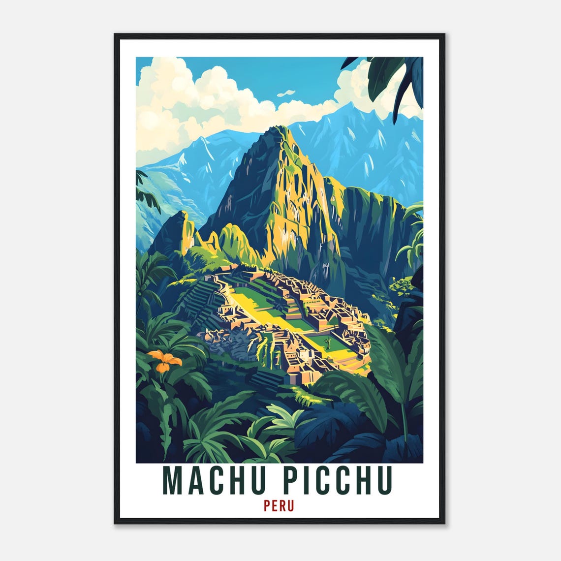Machu Picchu Peru Ancient Citadel Andean Mountain View Poster - Image 4