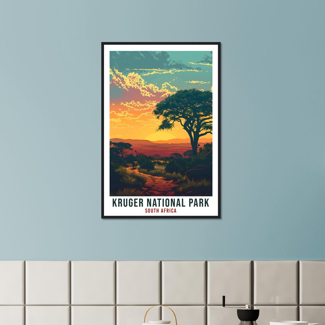 Kruger National Park South Africa Travel Poster, Park Art - Image 2