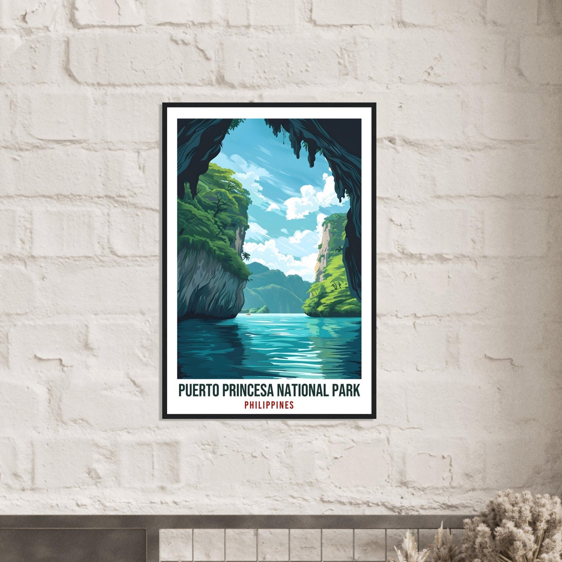 Puerto Princesa National Park River Cave Cliffs Travel Poster - Image 3