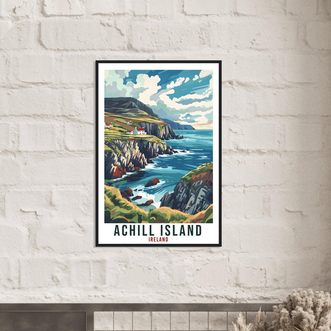 Achill Island Ireland Dramatic Sea Cliffs Coastal Travel Poster - Image 3
