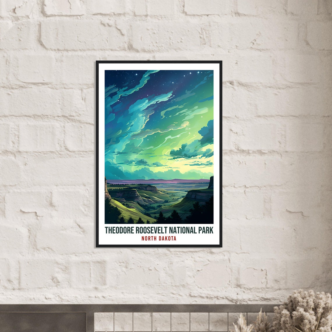 Theodore Roosevelt National Park North Dakota Night Sky Poster - Image 2