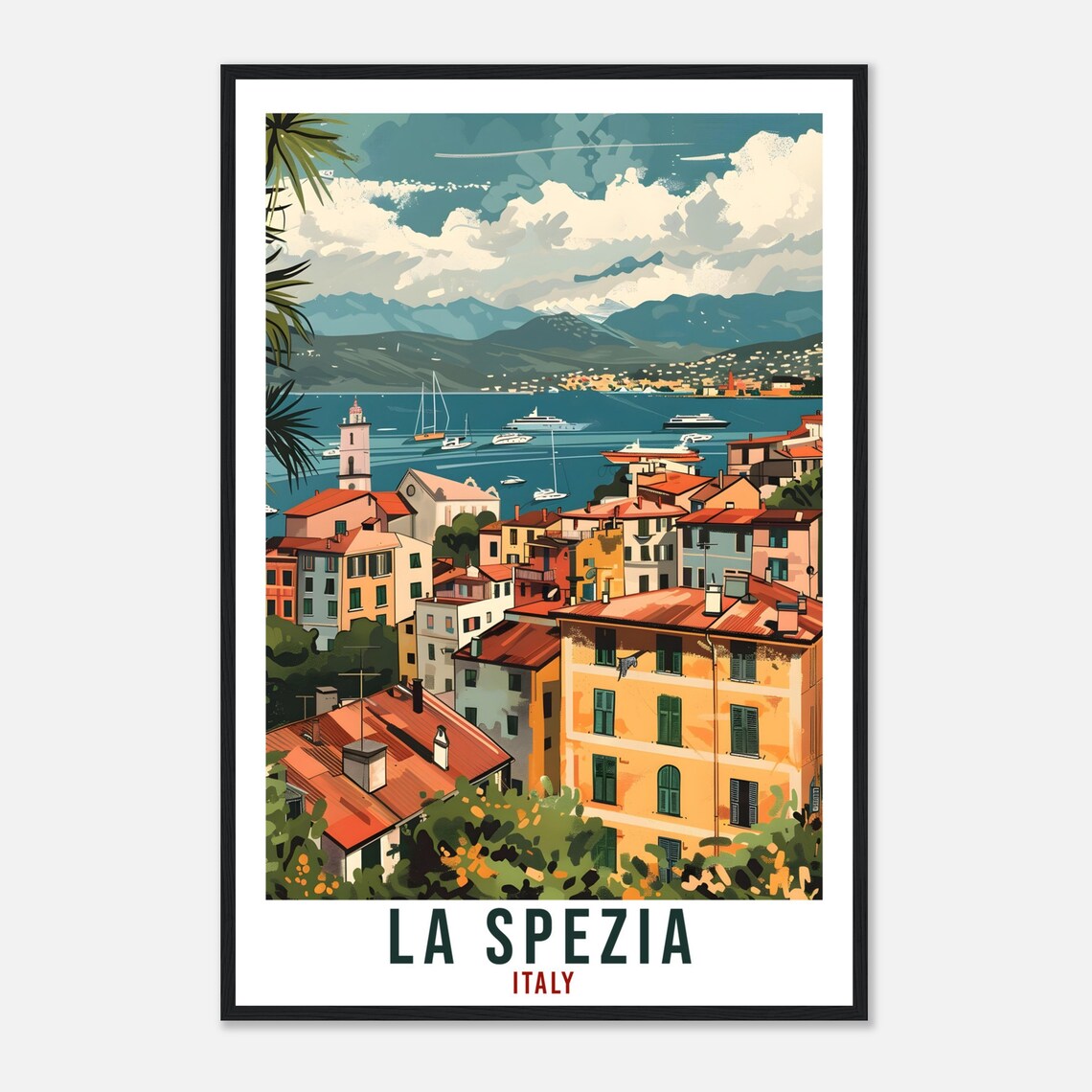 La Spezia Travel Print Italy Wall Art Wall Hanging Home Living Dcor La Spezia Gift Art Lovers Gift Italy Artwork Gift Italian Travel Poster - Image 4