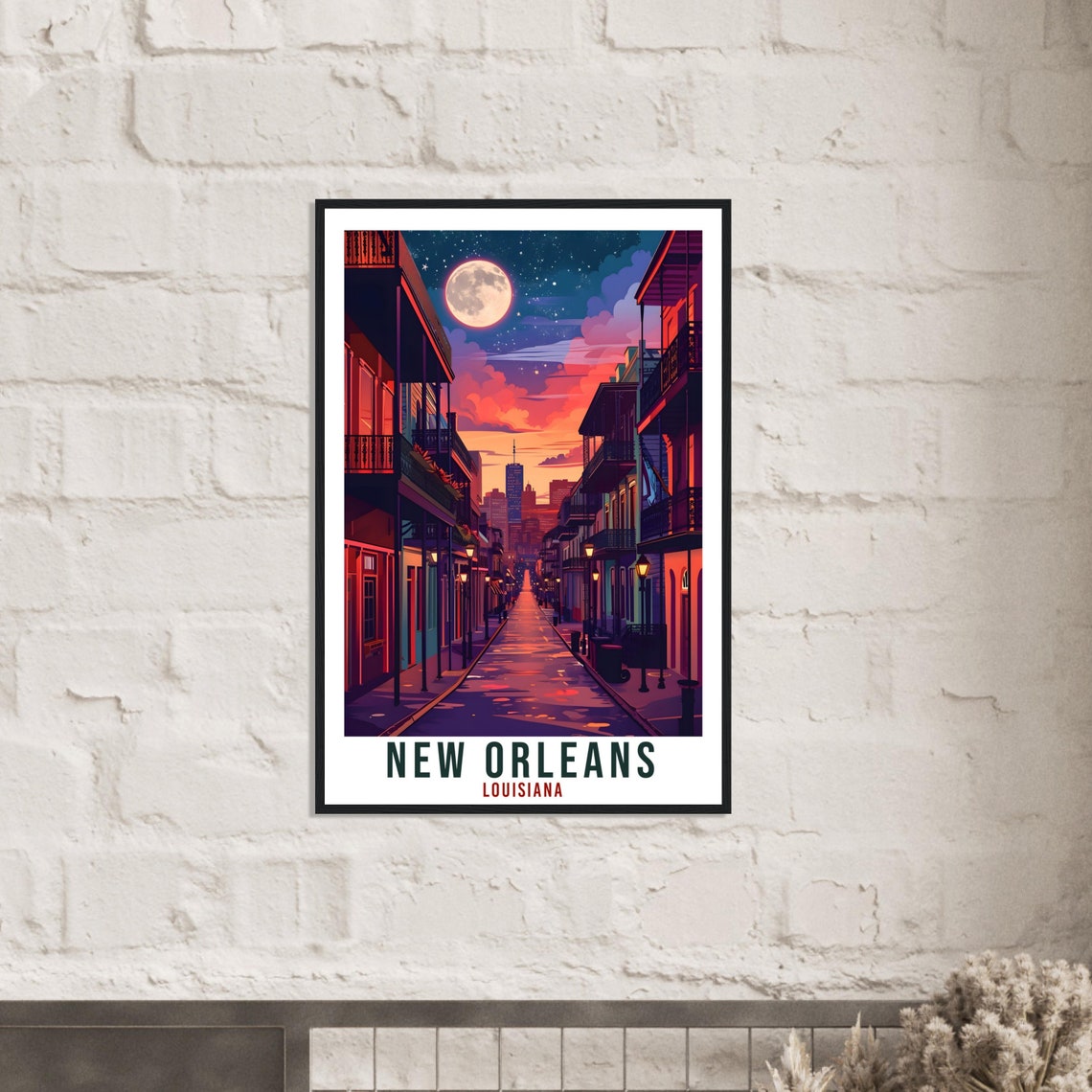 New Orleans Travel Poster Louisiana Home Decoration Usa City Wall Art Gift Wall Hanging Art Lover Louisiana Artwork New Orleans Travel Print - Image 3