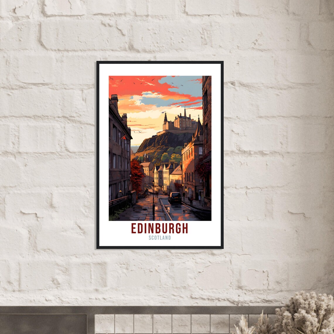 Edinburgh City Art Print, Scottish Travel Poster - Image 2