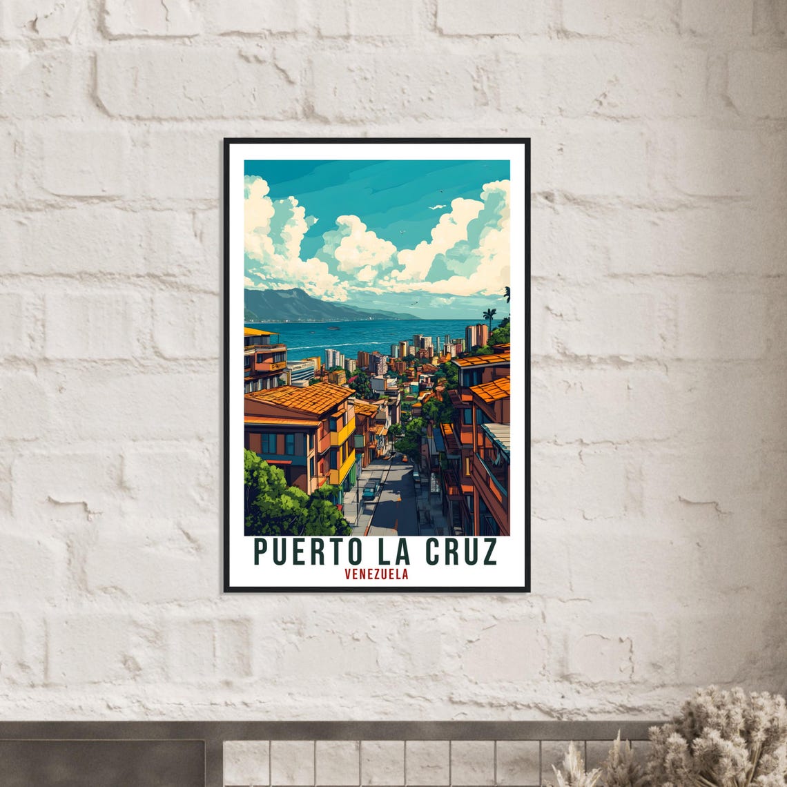 Puerto La Cruz Travel Print Venezuela Decor Wall Art Gift Wall Hanging Art Lover Puerto La Cruz Venezuelan Artwork Travel Poster Travel Art - Image 2