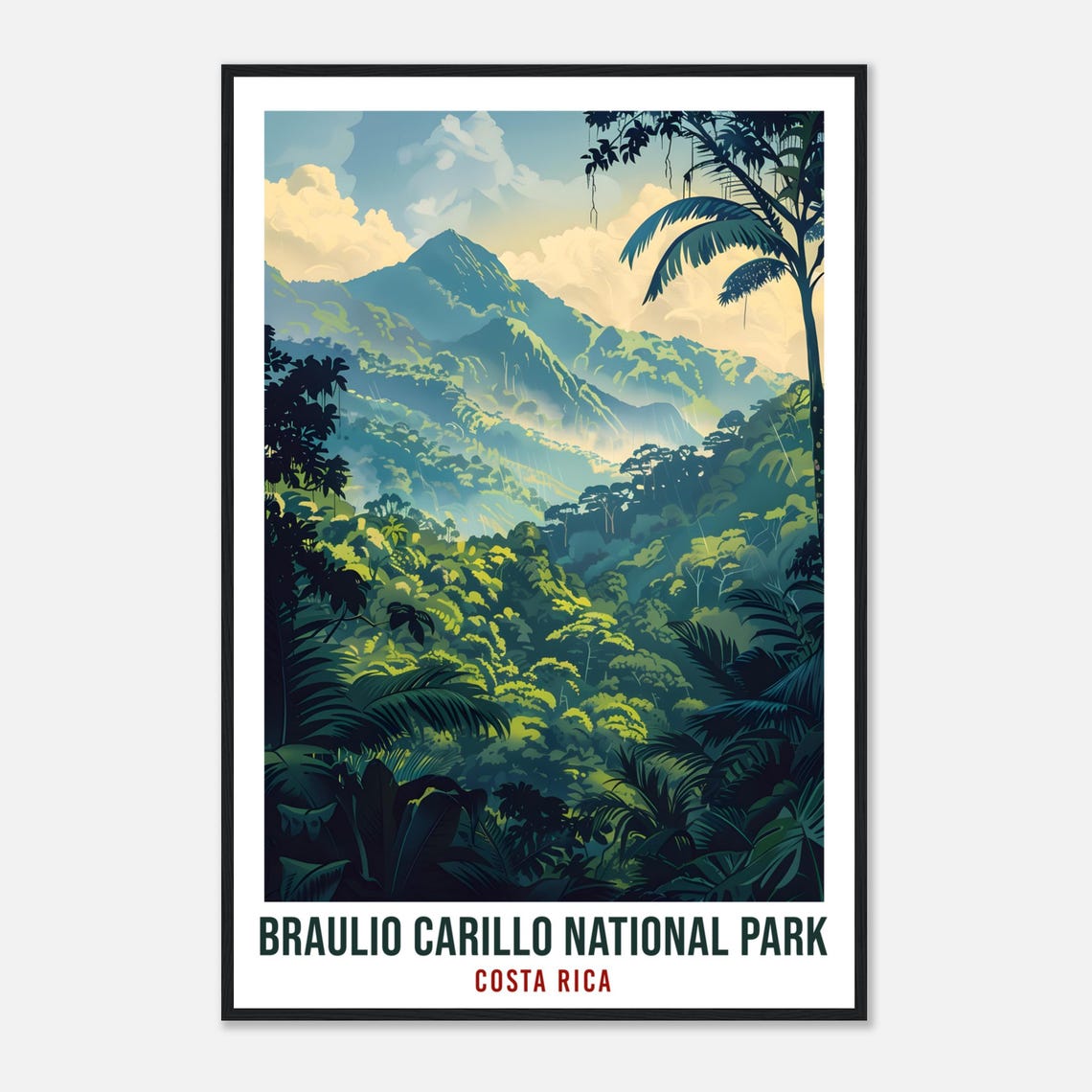 Braulio Carillo National Park Costa Rica Travel Print Wall Art Wall Hanging Dcor Braulio Carillo Artwork Travel Art Costarica Travel Poster - Image 4