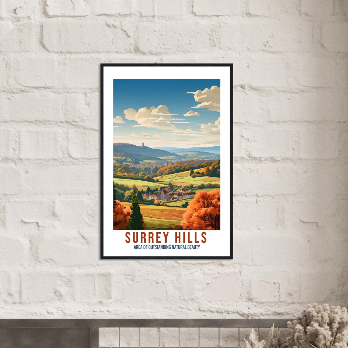 Surrey Hills Area Of Outstanding Natural Beauty Travel Poster - Image 2