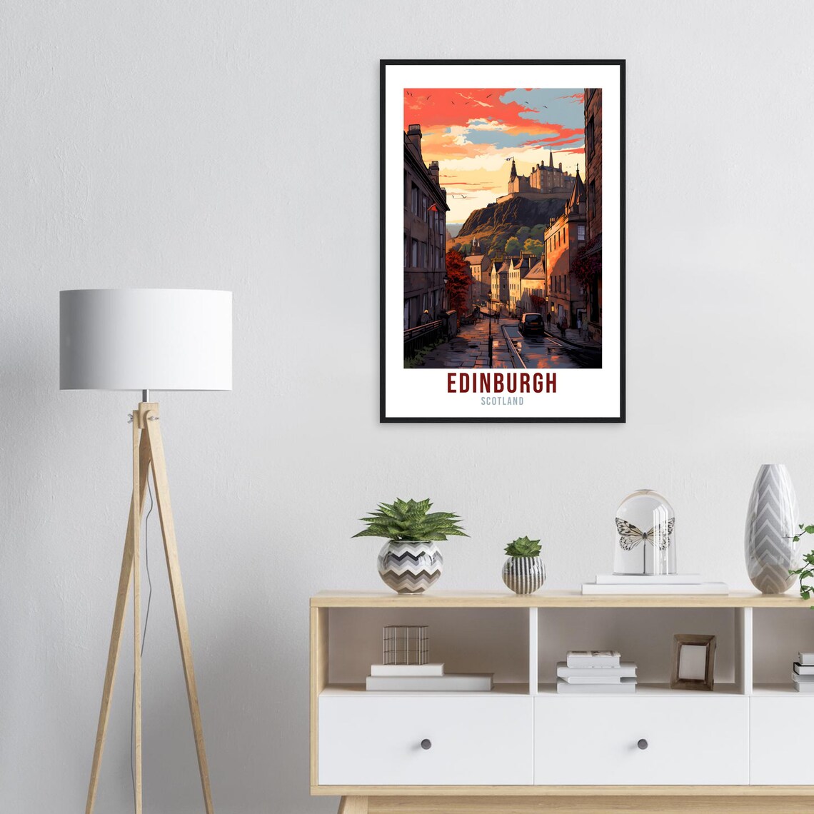 Edinburgh City Art Print, Scottish Travel Poster - Image 3