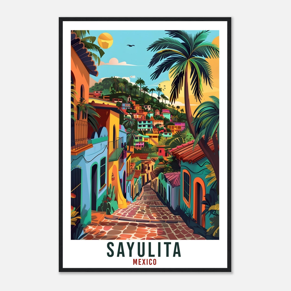 Sayulita Mexico Travel Print Mexico Wall Art Wall Hanging Home Dcor Sayulita Gift Mexico Landmark Artwork Travel Art Mexican Travel Poster - Image 4