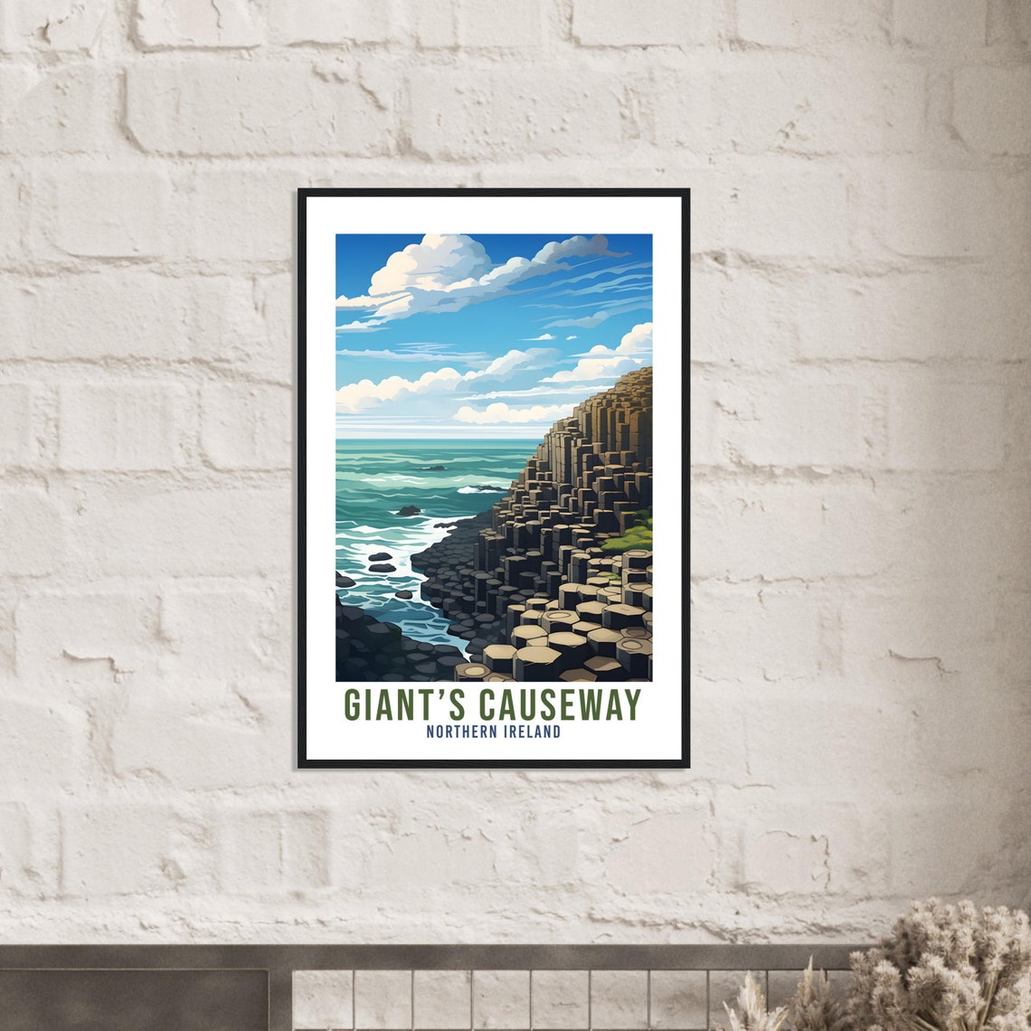 Giant's Causeway Northern Ireland Basalt Columns Seaside Travel Poster - Image 4