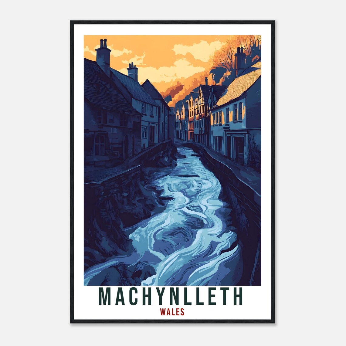Machynlleth Travel Poster, Wales Home Decor - Image 4
