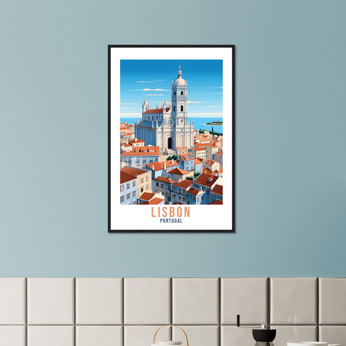 Lisbon Travel Print Wall Art Lisbon Wall Hanging Portugal Gift Lisbon Wall Art Print Art Print Lisbon Travel Gift Travel Poster Lisbon City - Image 4