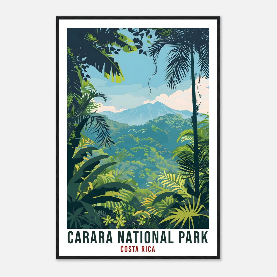Carara National Park Costa Rica Jungle Rainforest Valley Travel Poster - Image 4