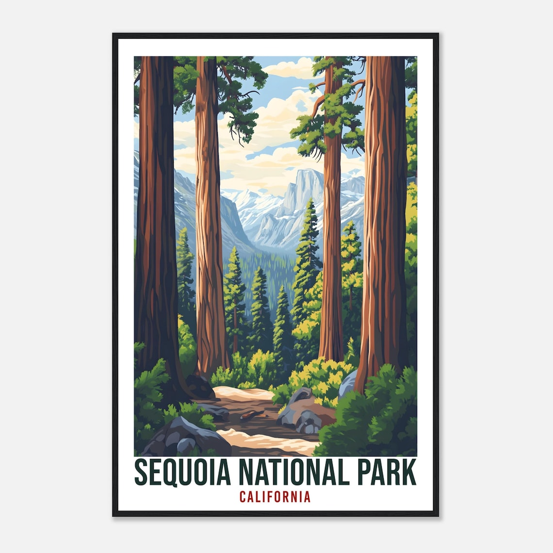 Sequoia National Park California Giant Sequoia Grove Mountain Trail Poster - Image 4