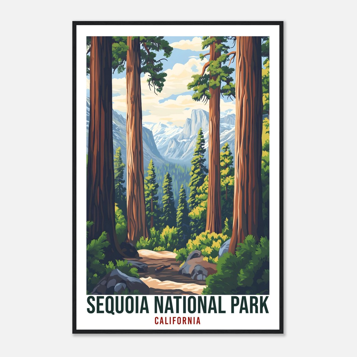 Sequoia National Park California Usa Travel Print Wall Art Wall Hanging Home Dcor Sequoia Park Gift Travel Art Usa Artwork Travel Poster - Image 4