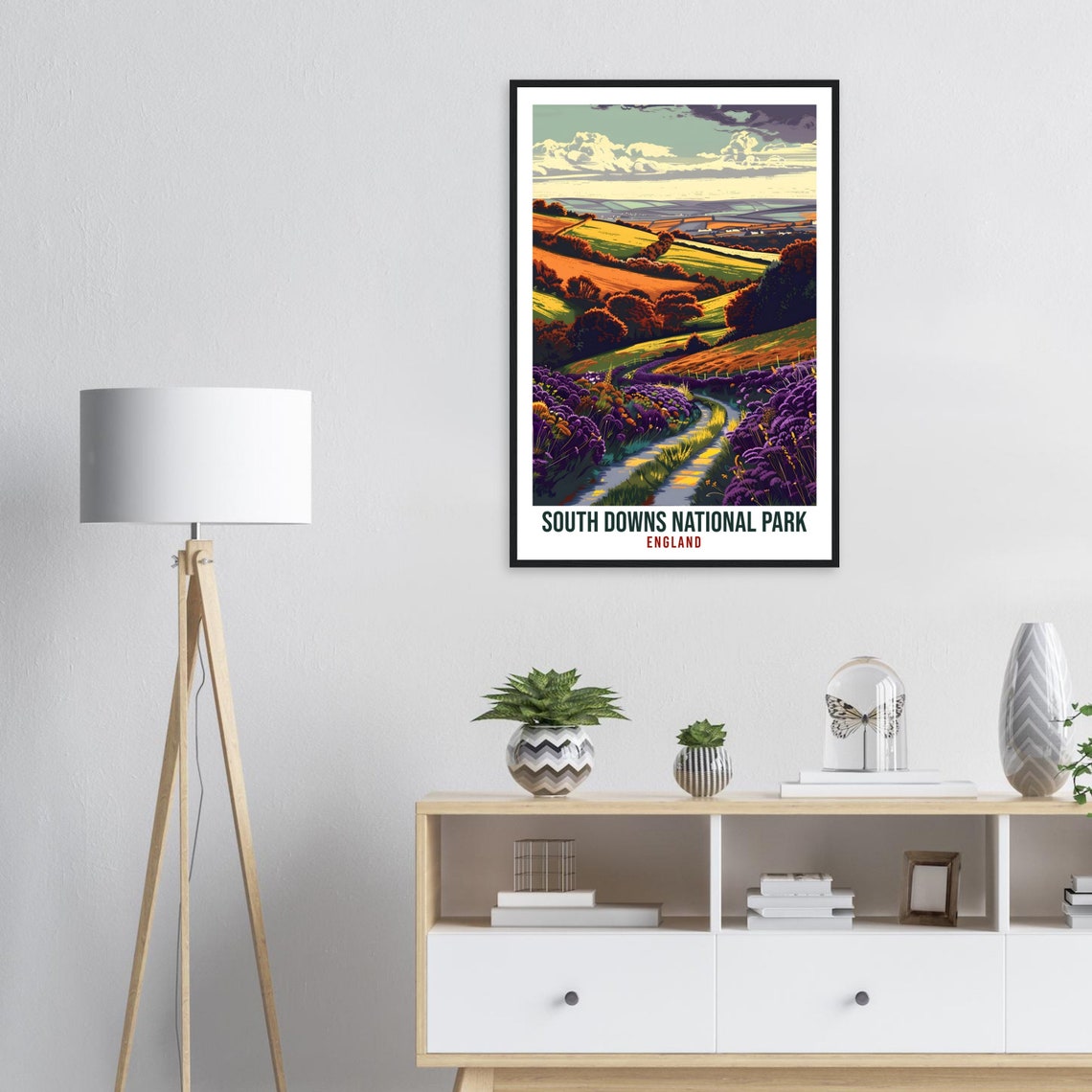 South Downs National Park England Rolling Hills Pathway Poster - Image 2