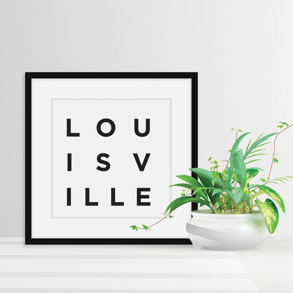 Louisville Poster Louisville Kentucky Print Minimalist City Wall Art Travel Art Home Town Typography Black And White