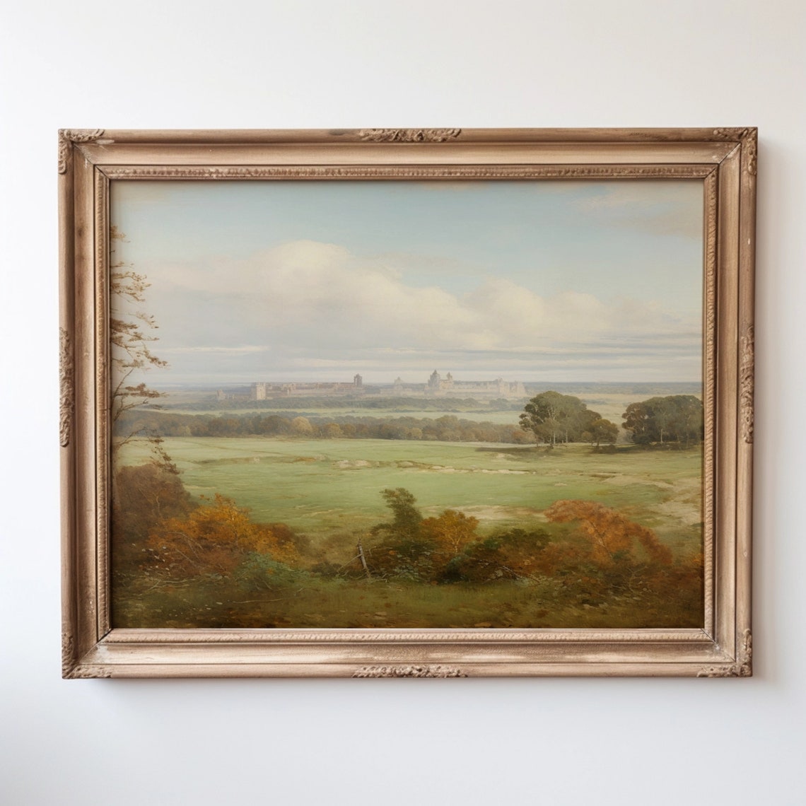 Vintage Castle Landscape Art House Decor Print Farmhouse Decor Wall Art