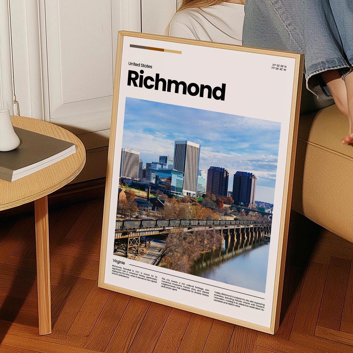 Richmond Travel Poster Richmond Poster Richmond Photo Poster Richmond Art Print Richmond Art Usa Poster Usa Travel Poster Travel Gift - Image 3
