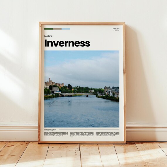 Inverness Poster Print Photo Wall Art Scotland Travel Gift