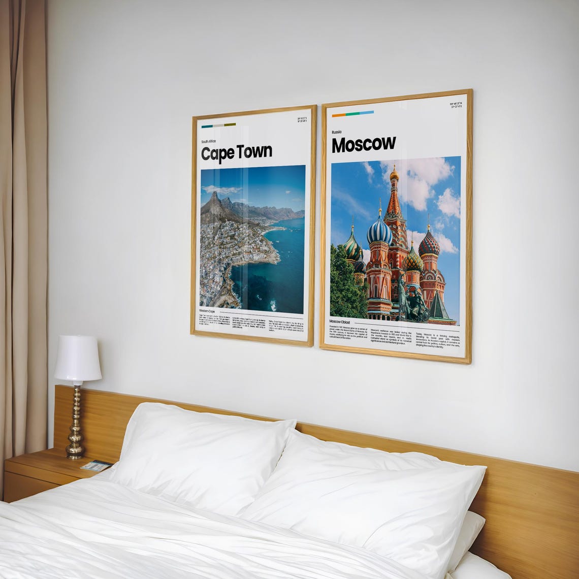 Moscow Russia Saint Basils Cathedral Colorful Travel Art Poster - Image 2