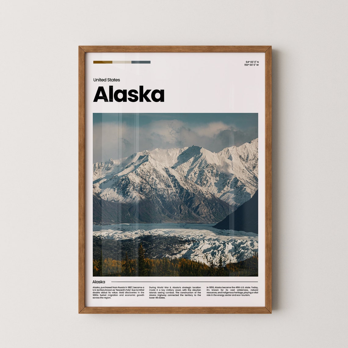 Alaska Travel Poster Alaska Poster Alaska Photo Poster Alaska Art Print Alaska Art Usa Poster Usa Travel Poster Travel Gift