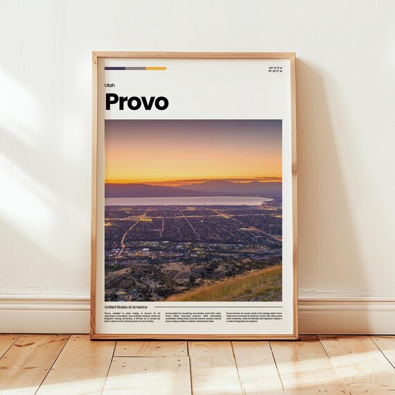 Provo Poster Print Photo Wall Art Utah Travel Gift