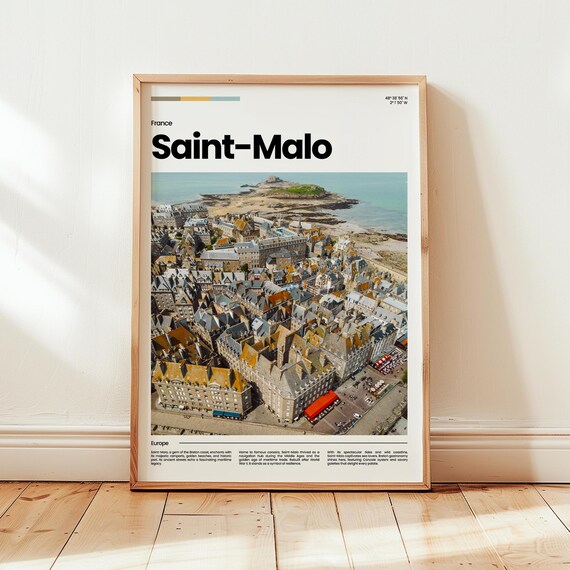 Saintmalo Poster Print Photo Wall Art France Travel Gift