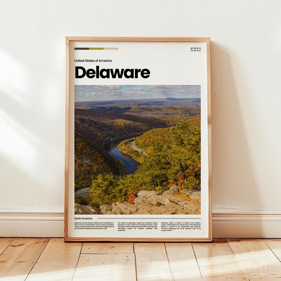 Delaware Poster Print Photo Wall Art United States Travel Gift