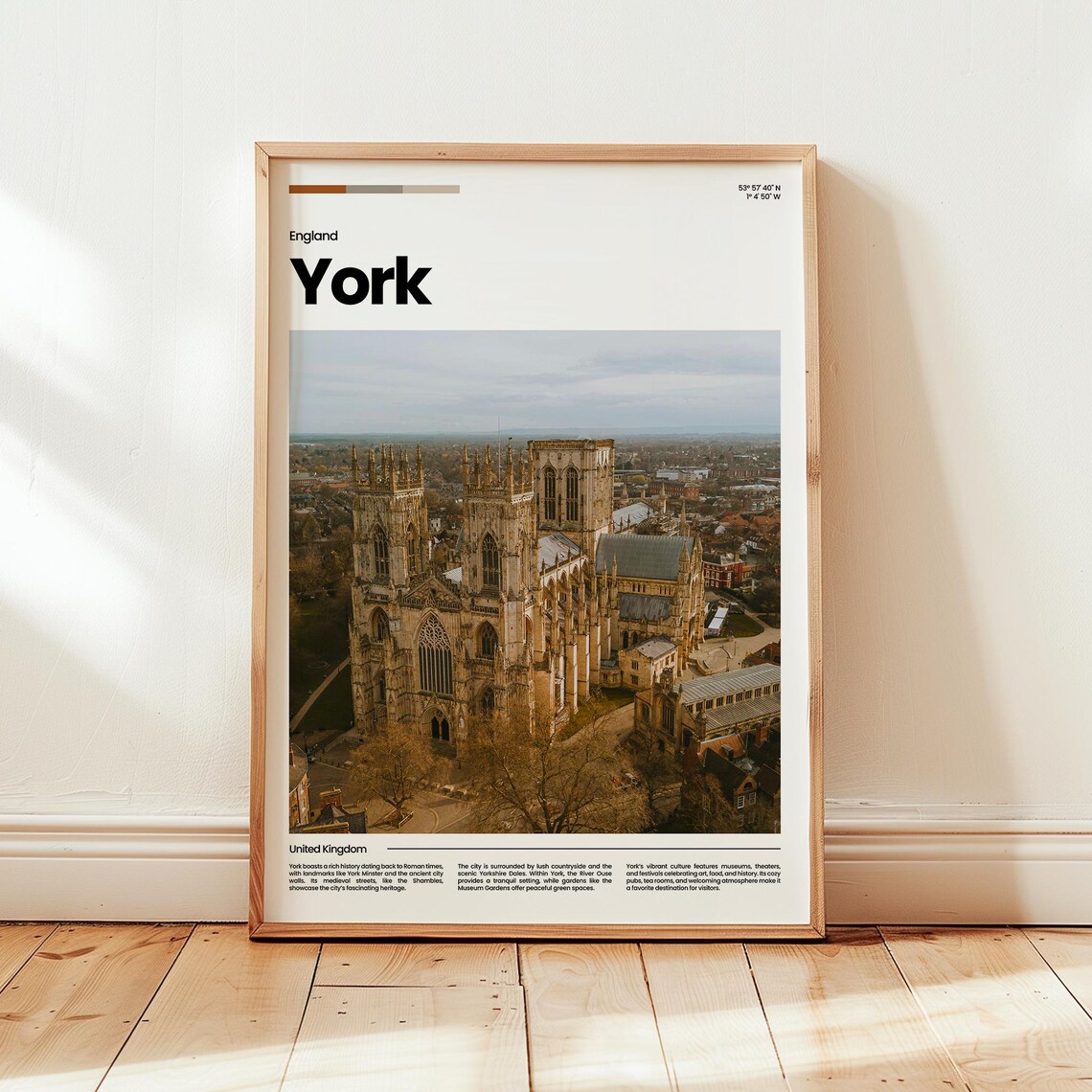 York Poster Print Photo Wall Art England Travel Gift