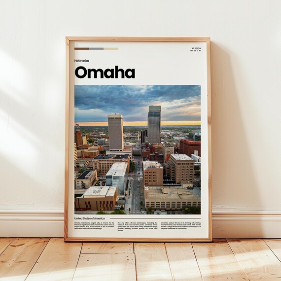 Omaha Poster Print Photo Wall Art Nebraska Travel Gift