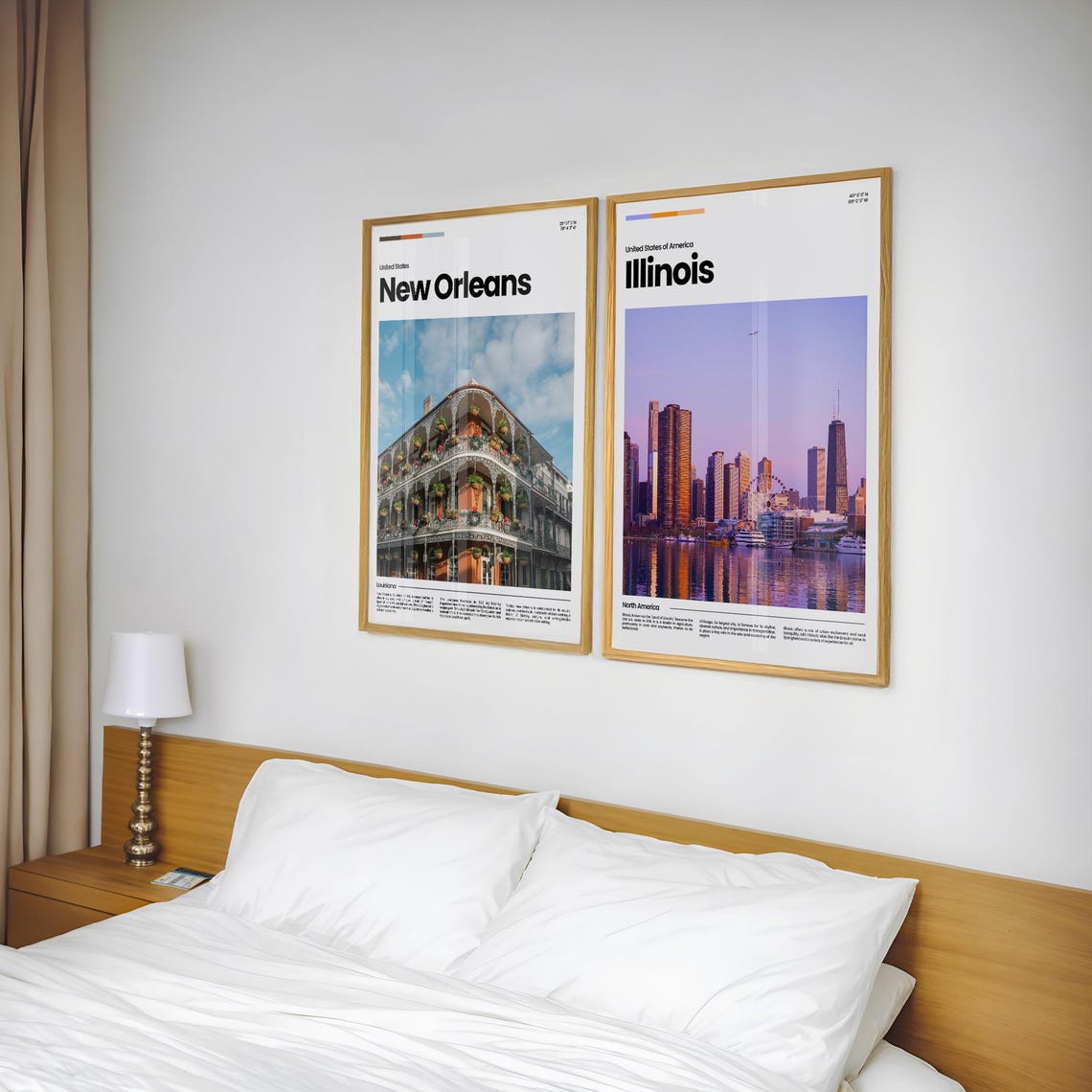Illinois Chicago Skyline Sunset Lakefront Reflection City Poster - Image 2