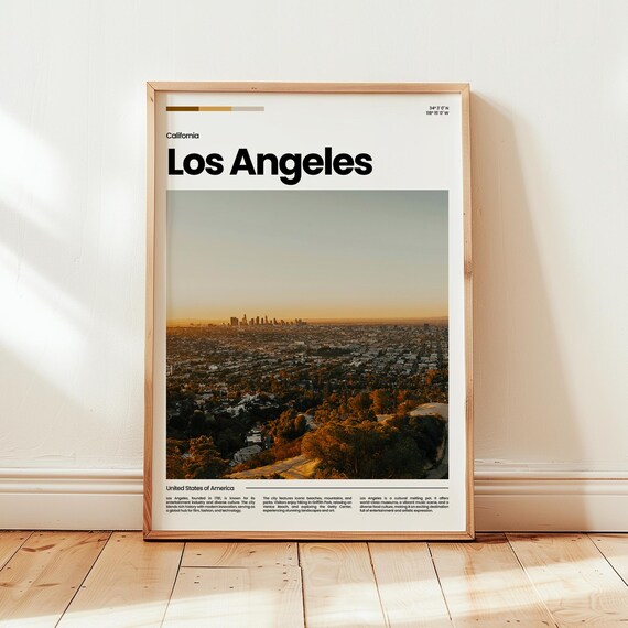 Los Angeles Poster Print Photo Travel Gift