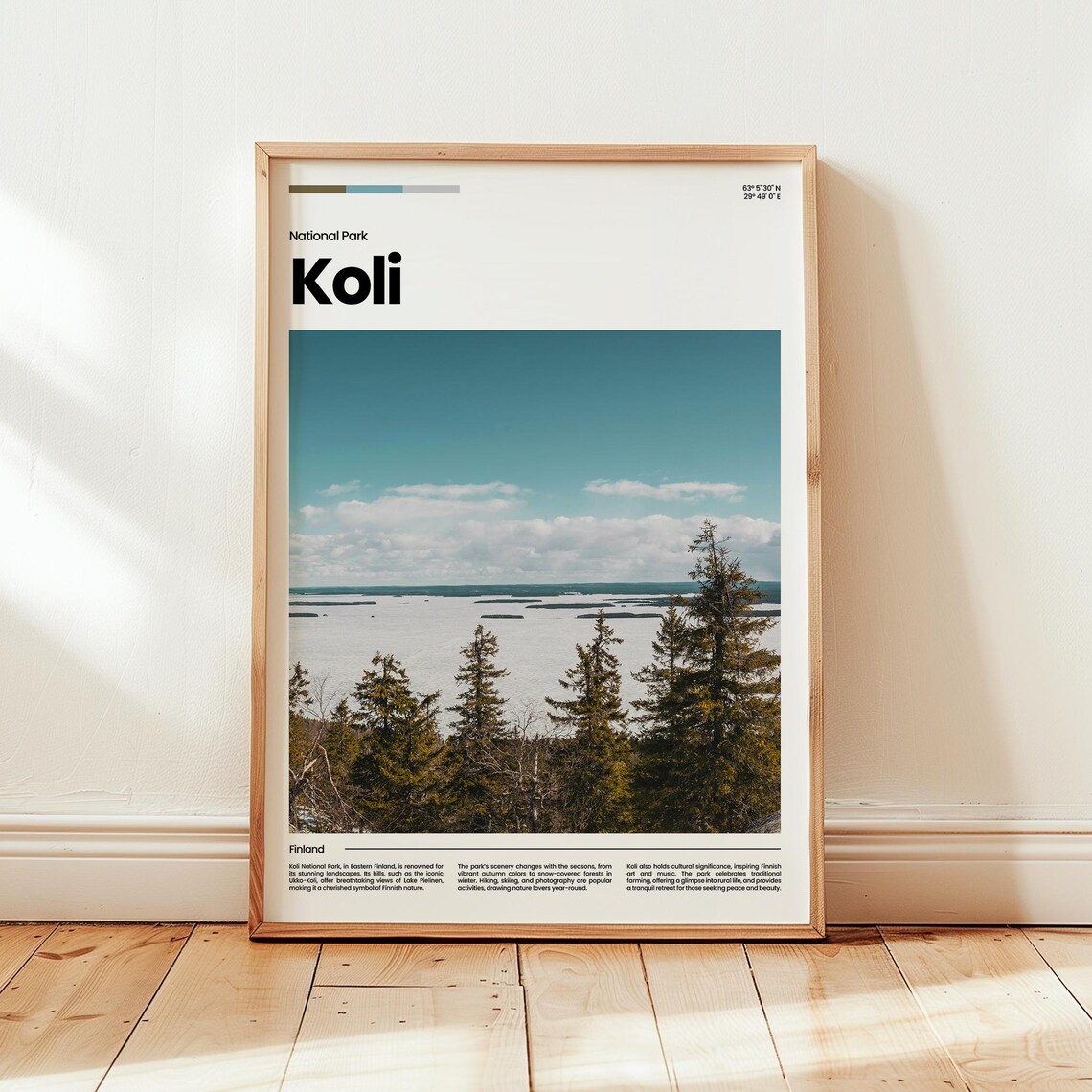 Koli Poster Print Photo Wall Art Finland Travel Gift