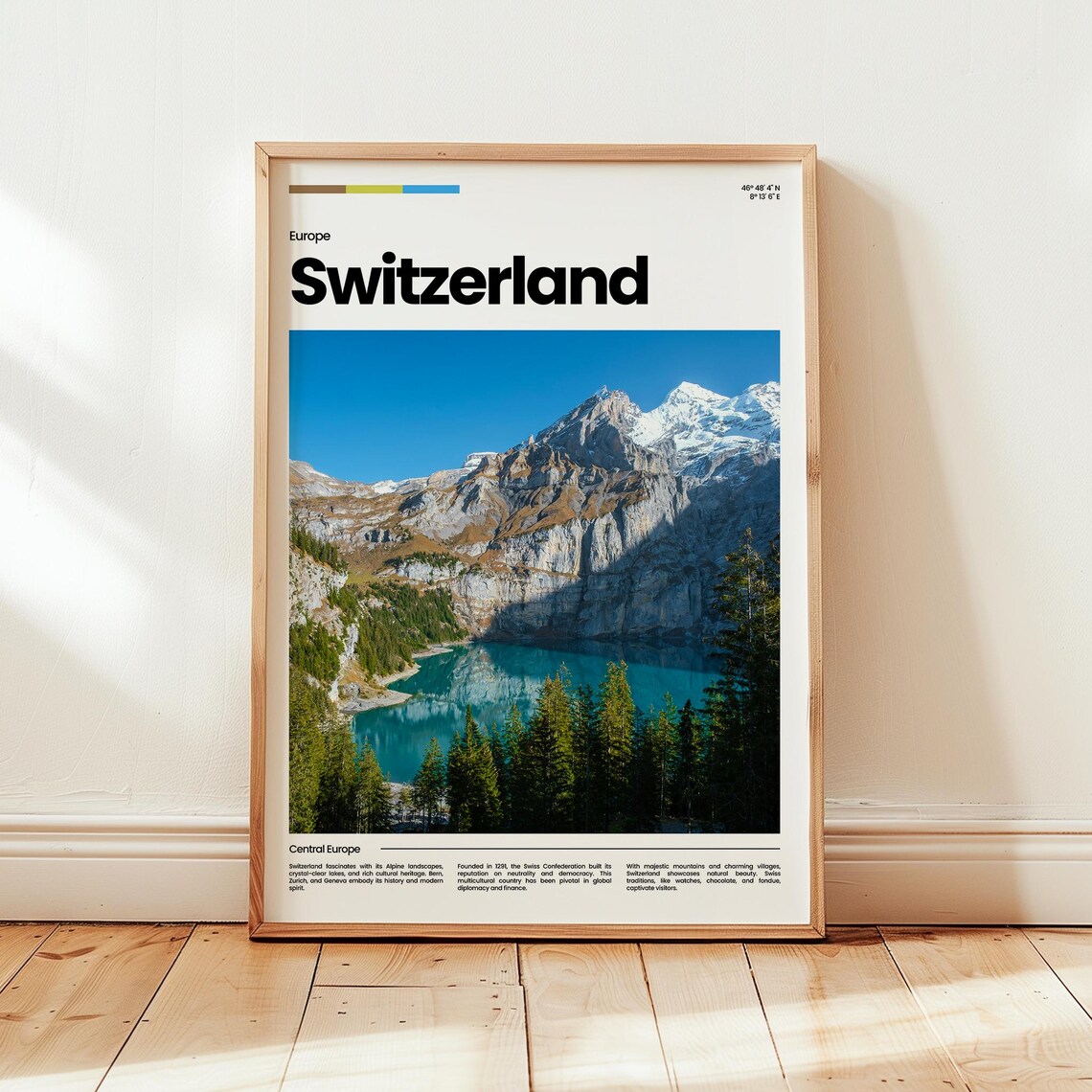 Switzerland Poster Print Photo Wall Art Europe Travel Gift