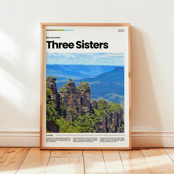 Three Sisters, Australia Travel Poster