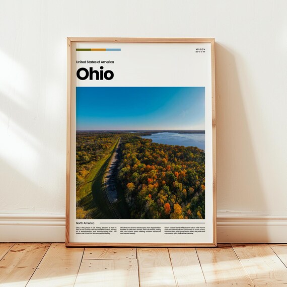 Ohio Poster Print Photo Wall Art United States Travel Gift