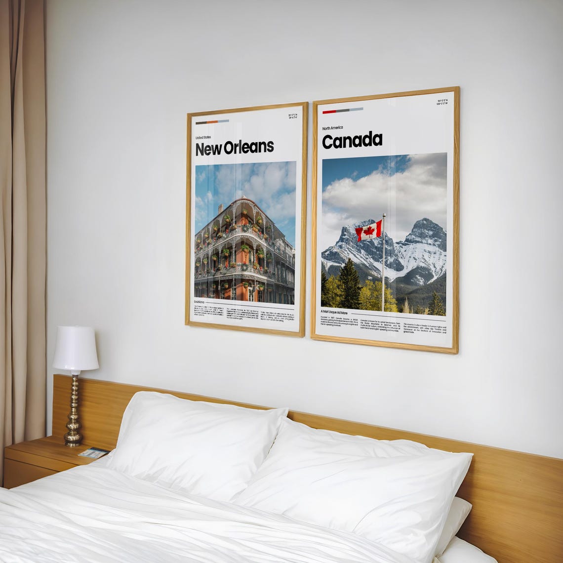 Canada Maple Leaf Flag Snowy Rocky Mountains Patriotic Scene Poster - Image 2
