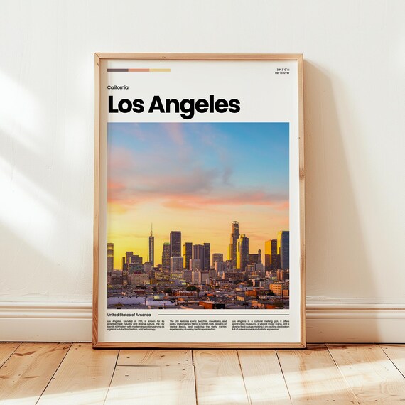 Los Angeles Poster Print Photo Travel Gift