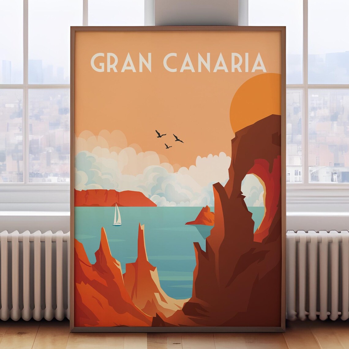 Gran Canaria Travel Poster, Canary Islands Print