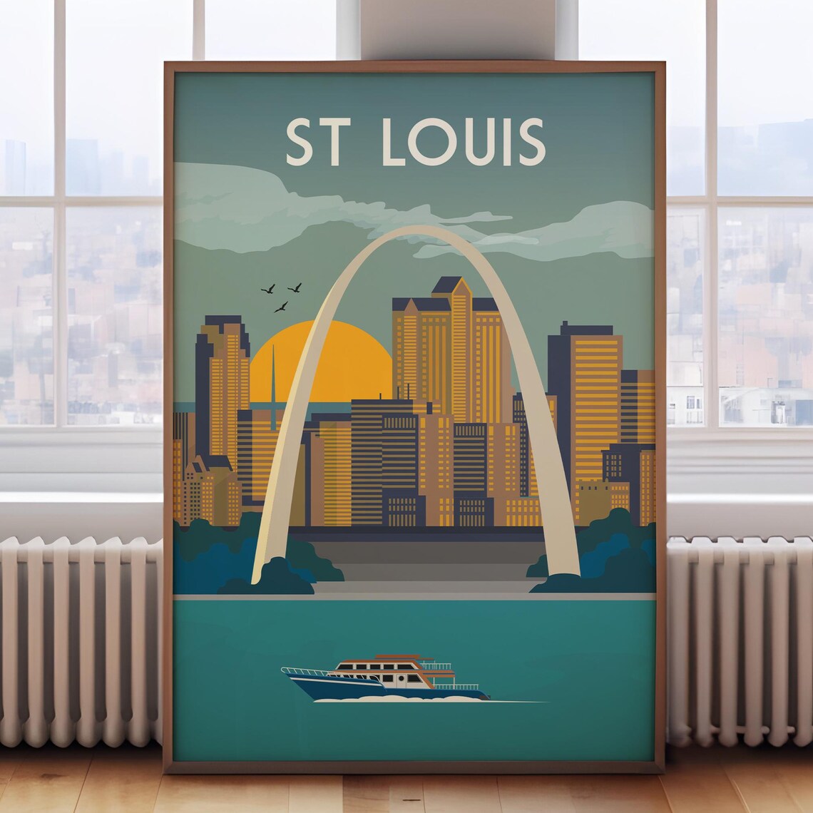 St Louis Travel Poster, Missouri Place Print