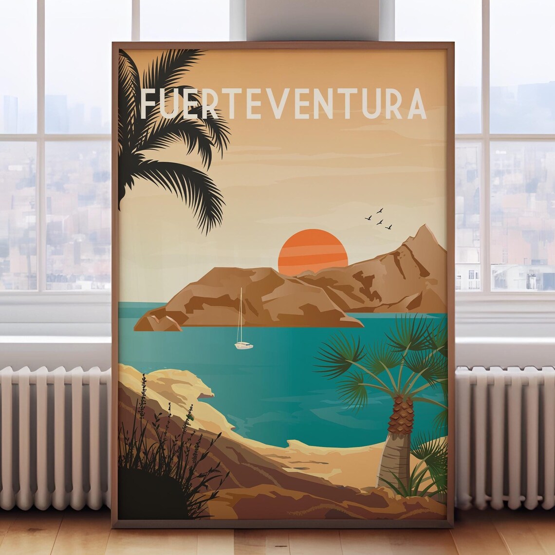 Fuerteventura Travel Poster, Canary Islands Print