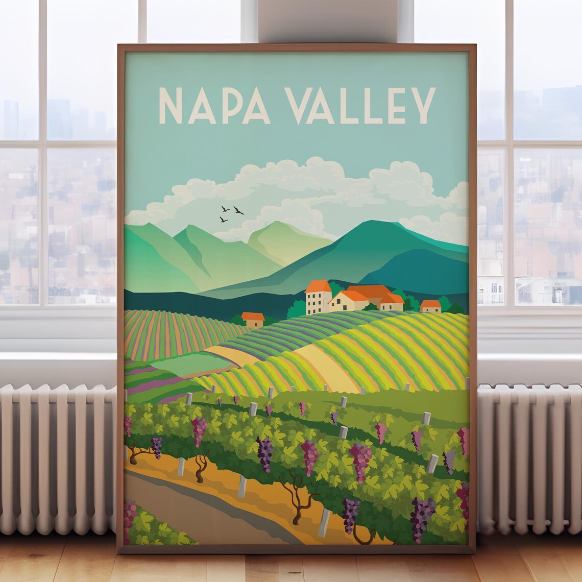 Napa Valley, California Travel Poster, Poster Print