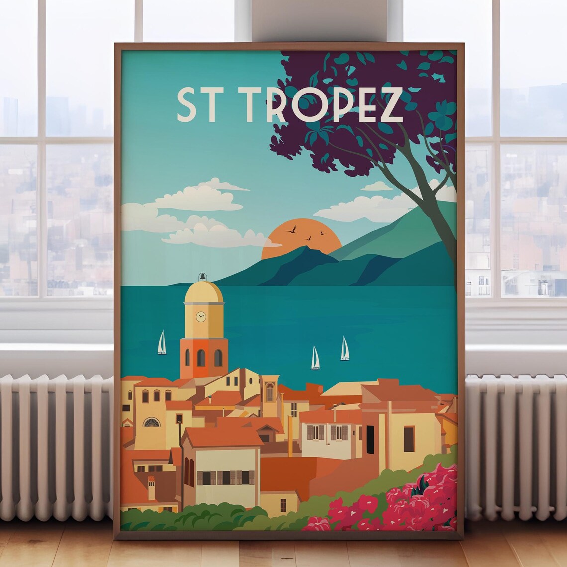 St Tropez Retro Cote D'Azur Travel Poster