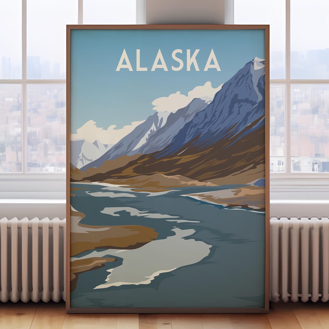 Alaska Vintage Travel Poster, Retro Art Print