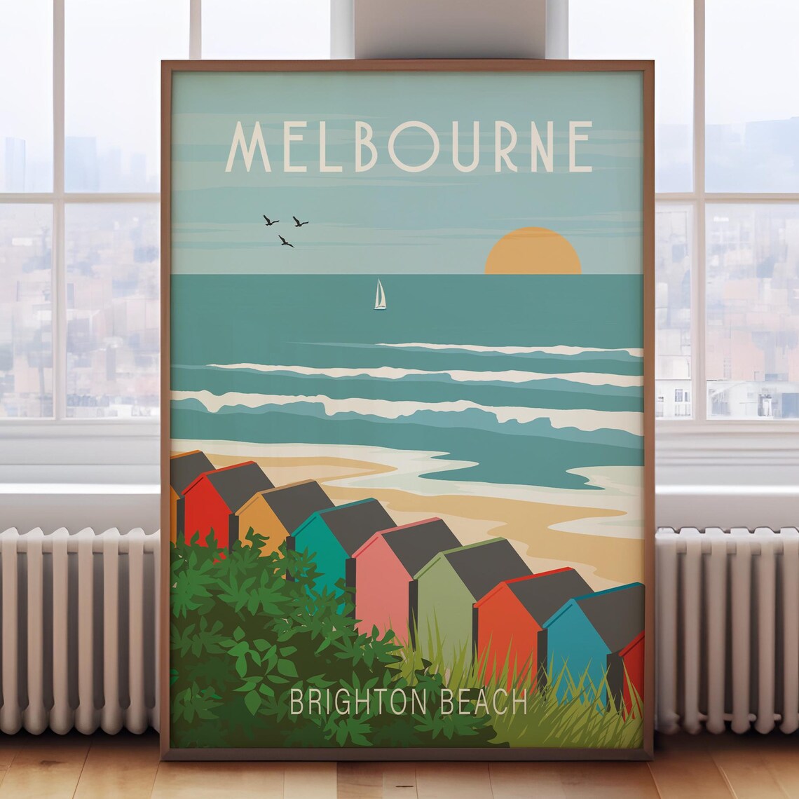 Melbourne Travel Poster, Australia Place Print