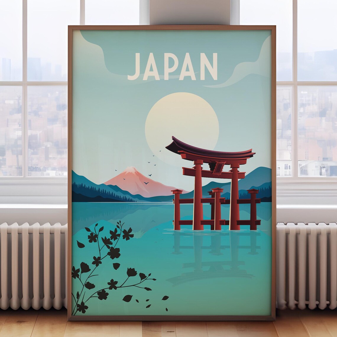 Japan Retro Travel Poster, Asia Travel Art Print